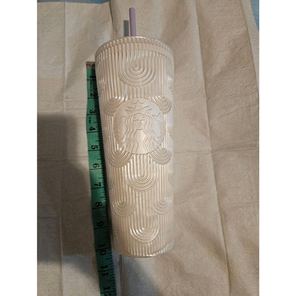 Starbucks 2023 Spring Pearl White 24oz Mermaid Venti Tumbler New - Picture 9 of 9